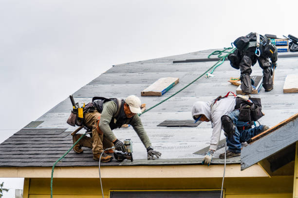 Professional Roof Replacement technician working in Leverett, MA